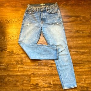 GRLFRND jeans. Size 28. 100% Cotton light-wash Jean.